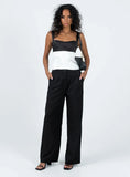 Chantell Top Black Cream