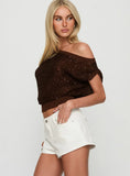 Dreamful Low Rise Mini Denim Shorts White