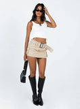 Iconic Cargo Mini Skirt Beige