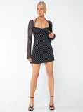 Dyer Mini Dress Black Polka Dot