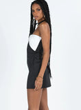 Irena Strapless Mini Dress Black White