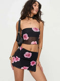 Corella Set Black Pink Floral