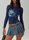 Raldor Long Sleeve Top Navy