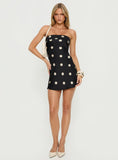 Phillipa Mini Dress Black White Polka Dot