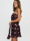 Phillipa Mini Dress Plum Pink Polka Dot