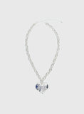 Capree Chunky Heart Necklace Silver