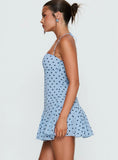 Delamere Mini Dress Blue Navy Polka