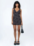 Nellie Mini Dress Black Floral