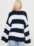 Nerina Knit Sweater Blue White Stripe