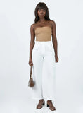 Makena Strapless Bodysuit Beige