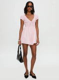 Wescott Stripe Playsuit Pink White