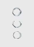 Hot Gossip Cuff Set Silver