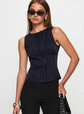 Running Wild Top Blue Stripe