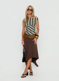 Darcia One Shoulder Top Multi Stripe