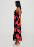 Celik Strapless Maxi Dress Black Floral