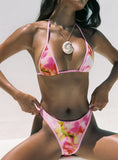 Sandbar Triangle Bikini Top Pink Floral