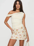 Sonnet Mini Skirt Cream Multi Floral