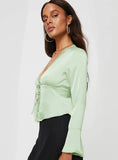 Hunton Long Sleeve Top Green