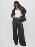 Actually Invested Low Rise Pants Denim Stripe