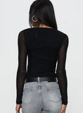 Tenzin Ruched Top Black