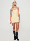 Savins Strapless Mini Dress Yellow