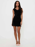 Sauvage Cowl Mini Dress Black