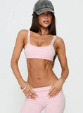 Exhilarate Layered Crop Top Pink White