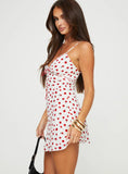 Karena Mini Dress White Red Floral