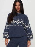 Alpine Sweater Navy Cream