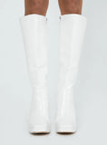 Montgomery Boot White Croc