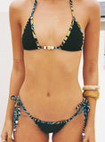 Beasley Tie Side Bikini Bottoms Black Zebra