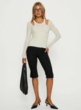 Ceyla Layered Long Sleeve Top White Stripe