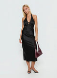 Jessamyn Halter Maxi Dress Black
