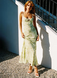 Lauraline Maxi Dress Green Floral