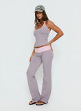 Kobee Jersey Flare Pants Slate Dusty Pink