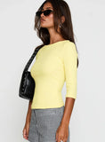 Elaia 3 4 Sleeve Top Yellow