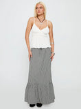 Modern Girl Maxi Skirt Black White Gingham