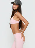 Exhilarate Layered Crop Top Pink White