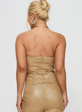 Anaheim Strapless Top Beige