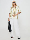 Karyn Top White Yellow Stripe