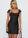 Lucienna Polka Dot Mini Dress Black White