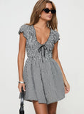 Wescott Gingham Playsuit Black White Petite