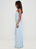 Linger Bias Cut Maxi Dress Blue