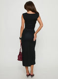 Davien Reversible Maxi Dress Blue Black