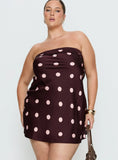 Phillipa Mini Dress Plum Pink Polka Dot Curve