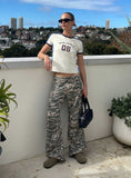 Sweetness Low Rise Straight Leg Jeans Digital Camo