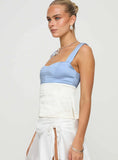 Chantell Top Blue White