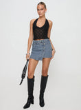 Denis Mini Denim Skirt Light Blue