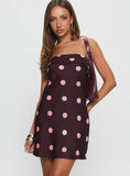 Phillipa Mini Dress Plum Pink Polka Dot