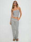 Ace Of Spades Strapless Set Navy Grey Stripe